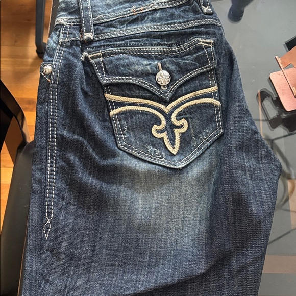 Rock Revival Women's Dark Blue Jeans with Embroidered Pocket - Picture 5 of 8